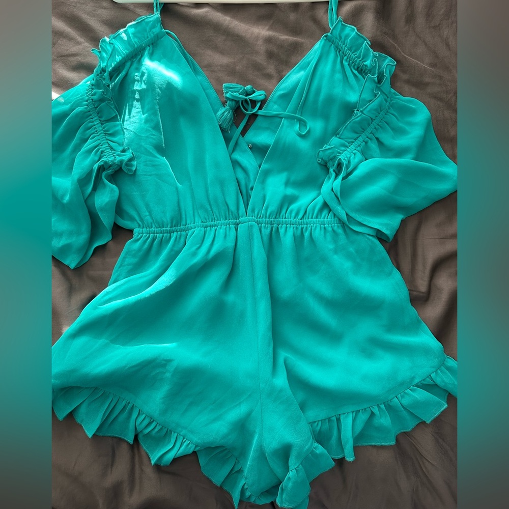 Lovers & Friends Malia Romper turquoise
